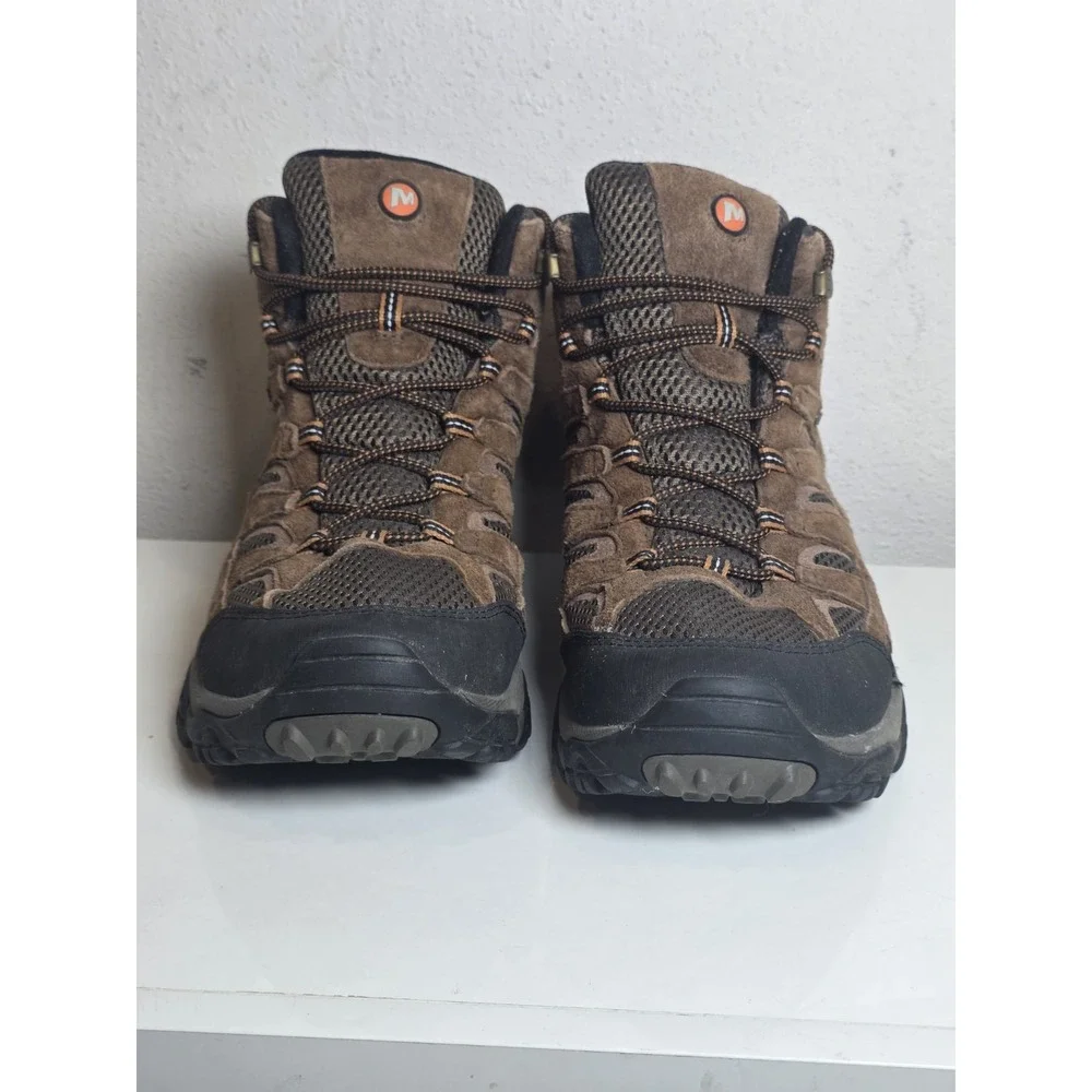 Merrell Mens Size 14 Earth Moab Mid Waterproof Hiking Boots Men's 14 Excellent